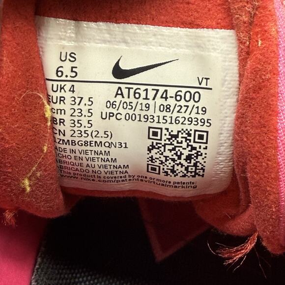 Nike Air Max 270 React Shoes Womens 6.5 Red Pink Athletic Sneakers AT6174-600 - Picture 7 of 8